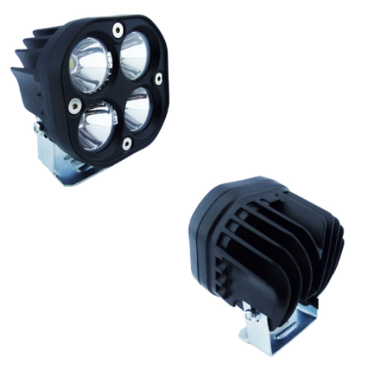 GENERICO - Neblinero Led 4 Led 32w Luz Blanca 12/24 Volt Set X 1 Pcs
