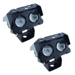GENERICO - Neblinero Led P/ Moto Mini 2 Led Cuadrado Duo Color 12/24 V