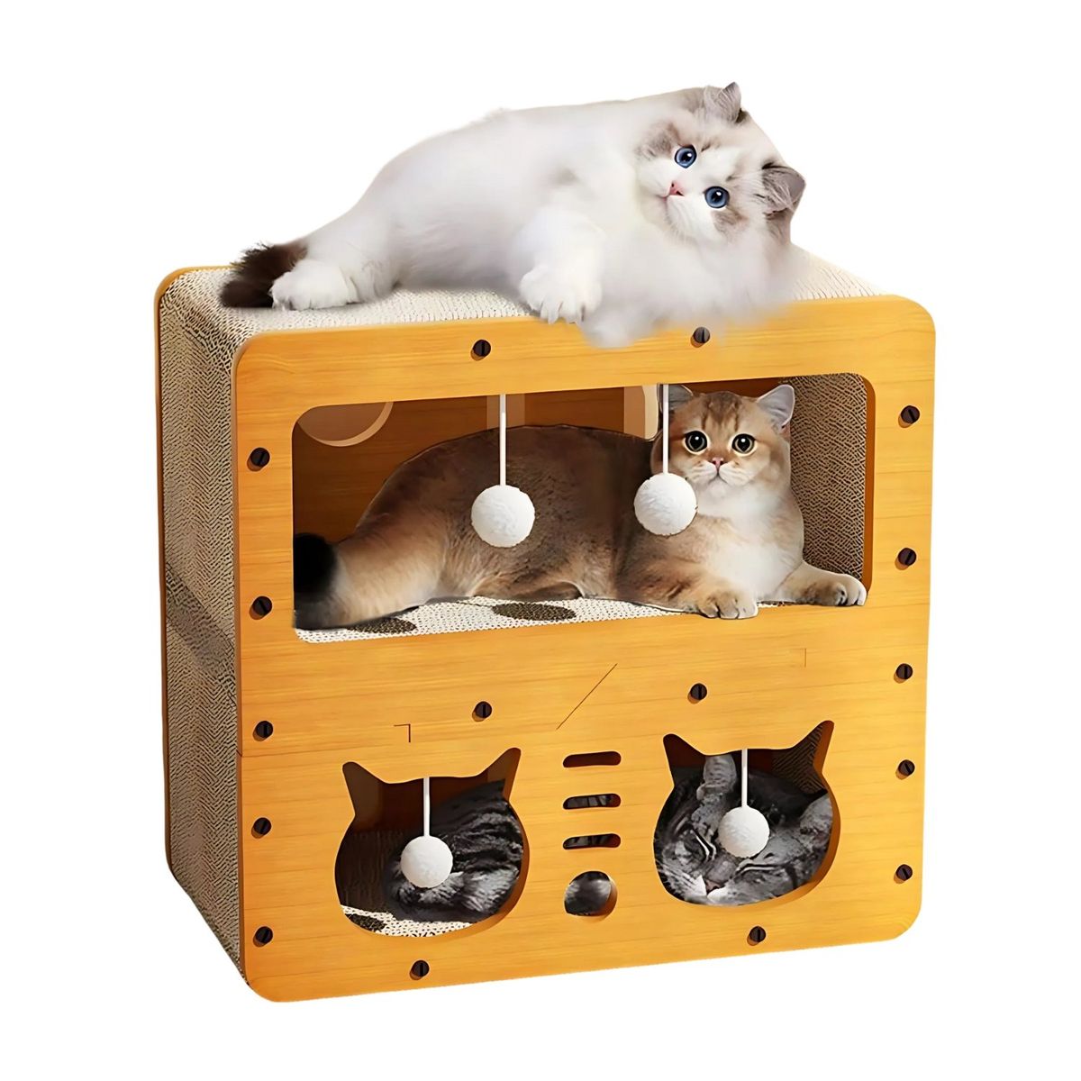 CRUSEC - Estación de Juegos Para Gatos Cama Escondite