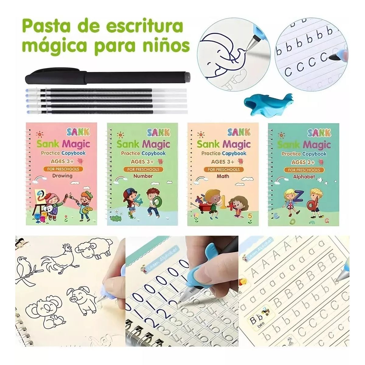 GENERICO - Kit Escolar Libro 4 Piezas Lápices De Colores