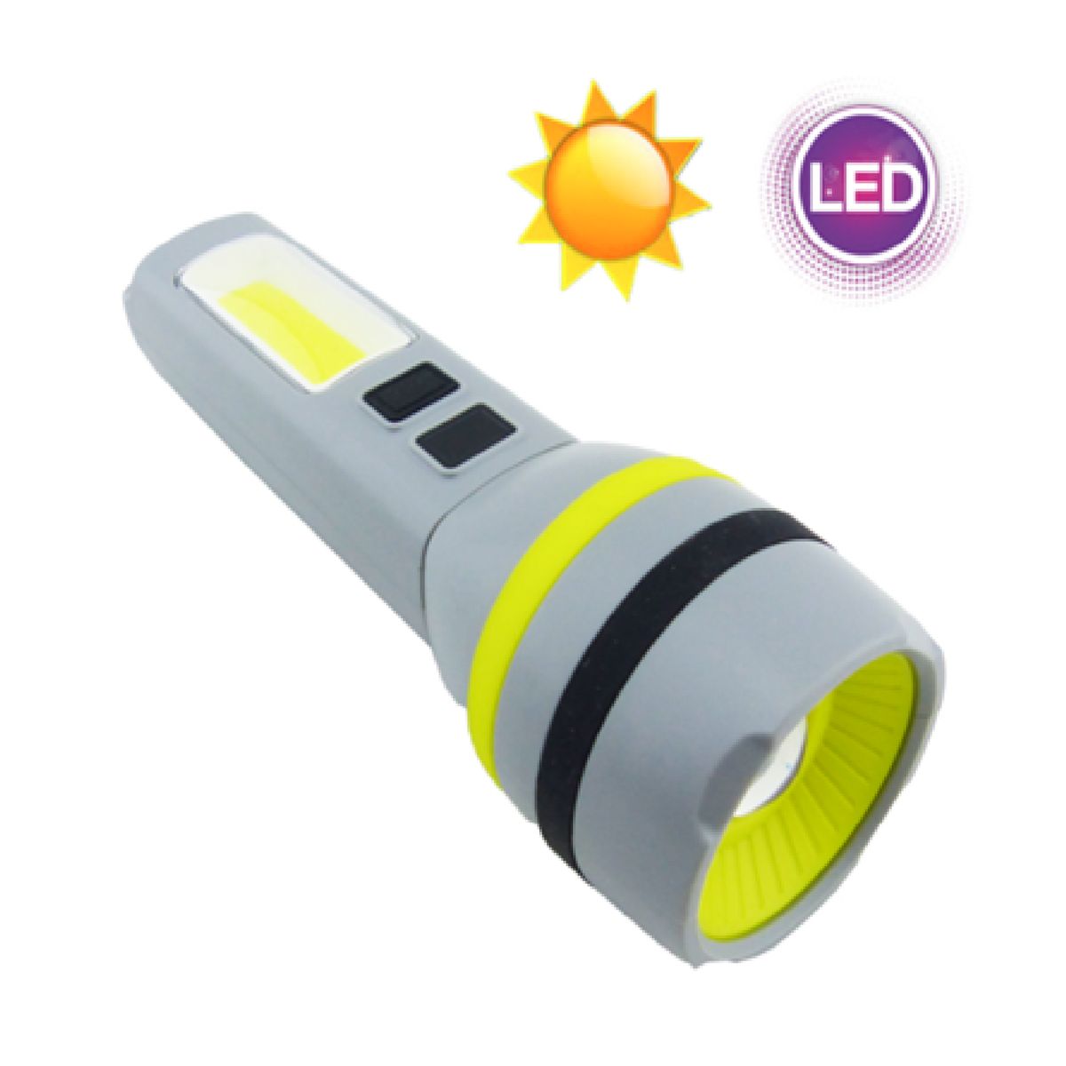 GENERICO - Linterna LED Solar Con Zoom E Impermeable