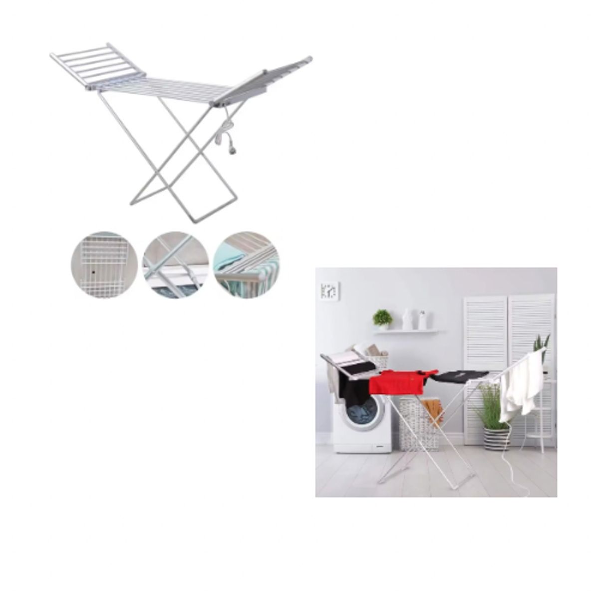 GENERICO - Tendedero Plegable Electrico Colgador Para Secar Ropa