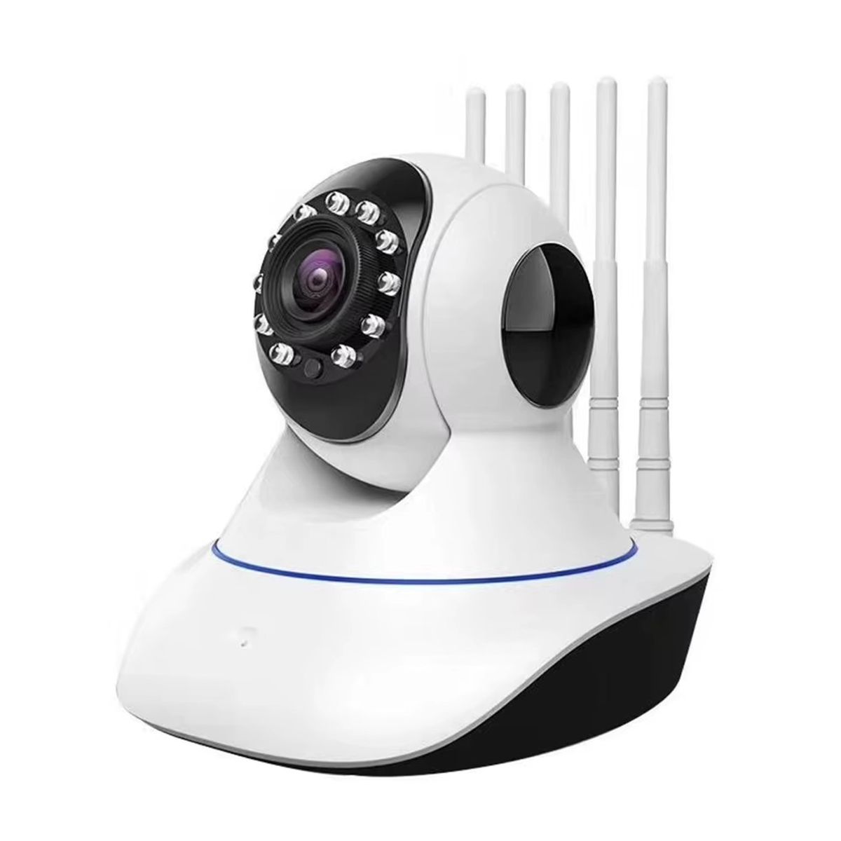 GENERICO - CAMARA SEGURIDAD IP WIFI HD MOTORIZADA VISION NOCTURNA 360º 5 ANTENAS