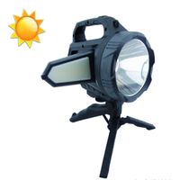 Lampara LED Solar Con Tripoide Luz Blanca y Roja