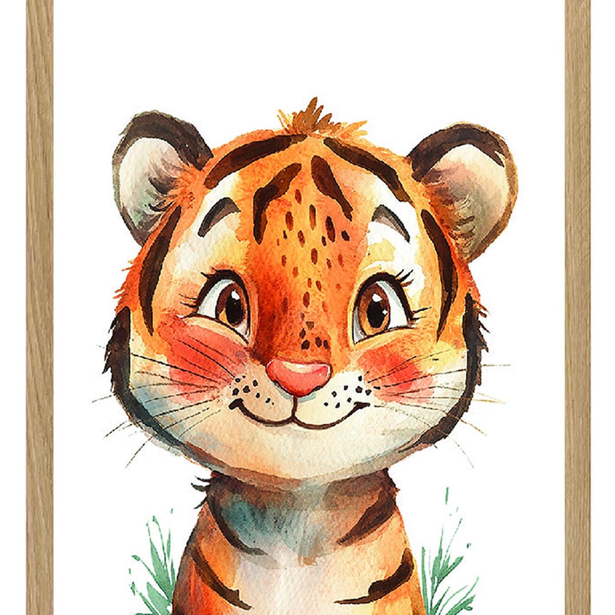 DECORACION CREATIVA - Set 6 Cuadros Infantil Niños Happy Animals Sabana