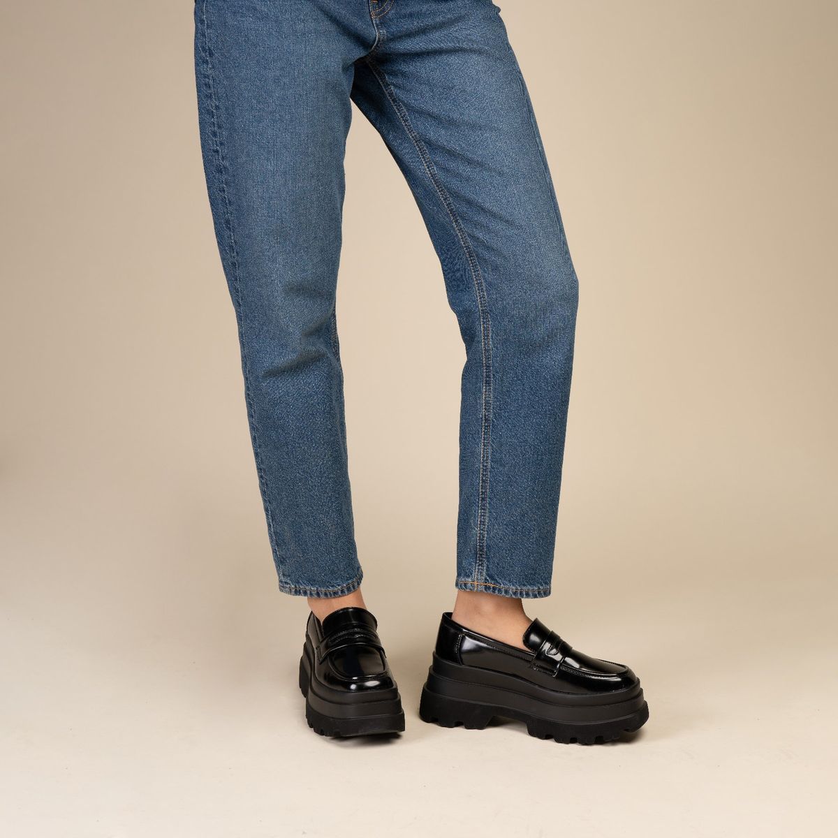 CHINITOWN - Mocasín Casual Mujer Negro Phoebe Chinitown