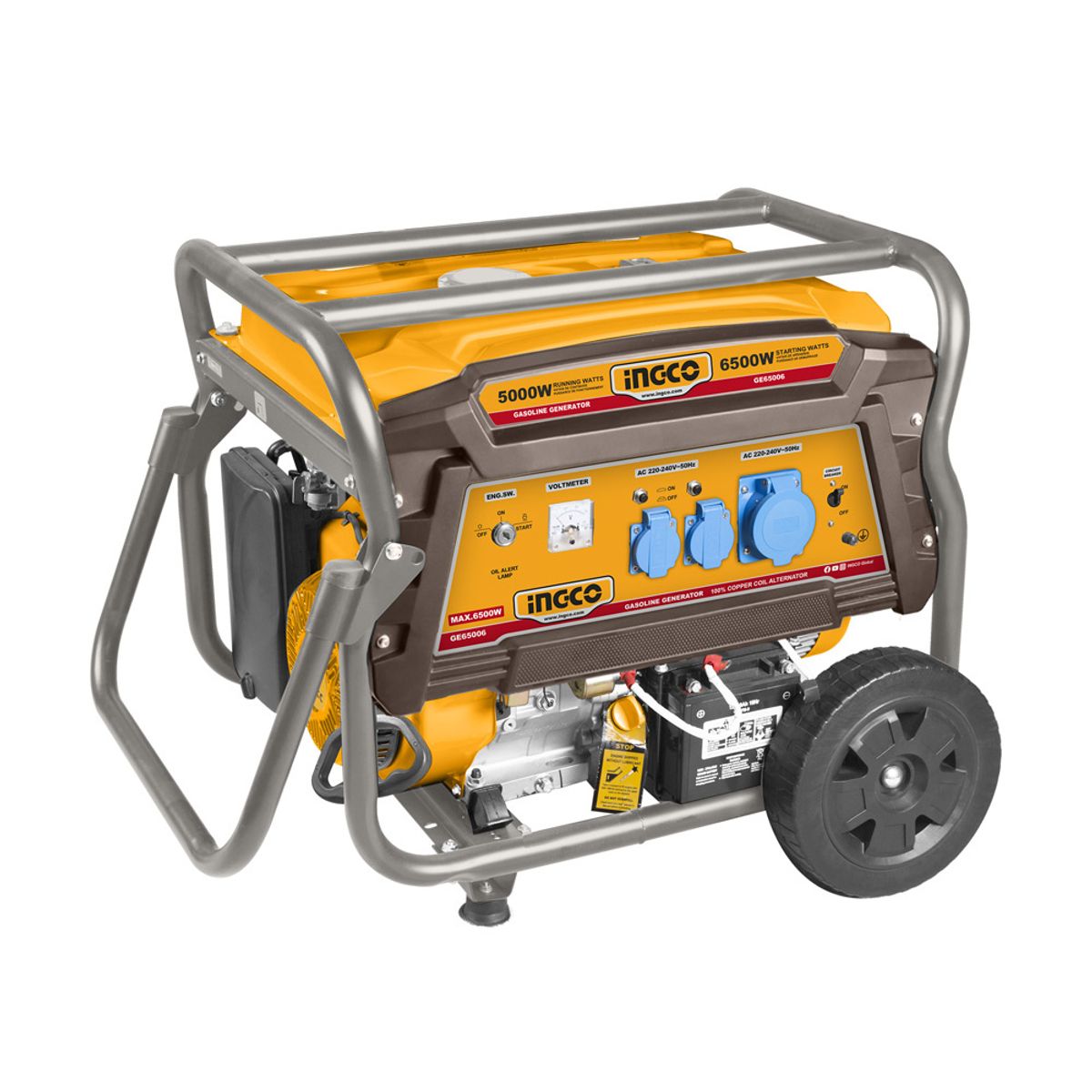 INGCO - Generador A Gasolina Industrial 6,5Kw Ingco Ge65006