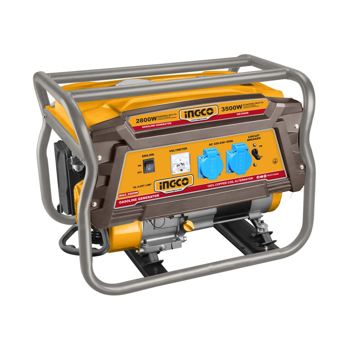 INGCO - Generador A Gasolina Industrial 3,5Kw Ingco Ge35006