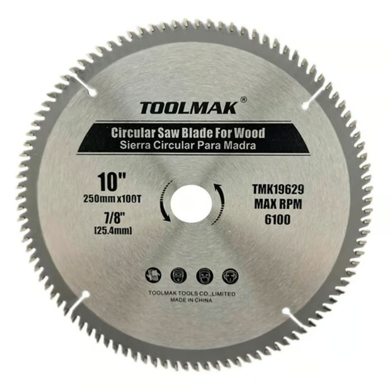 GENERICO - Disco De Sierra Circular 10 Pulgadas 100 Dientes Toolmak