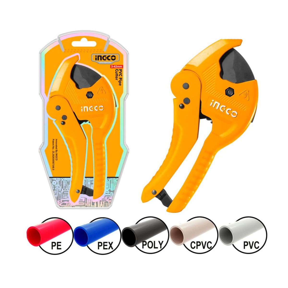 INGCO - Cortador De Tubos Plasticos Industrial 3-42Mm Ingco Hpc0442