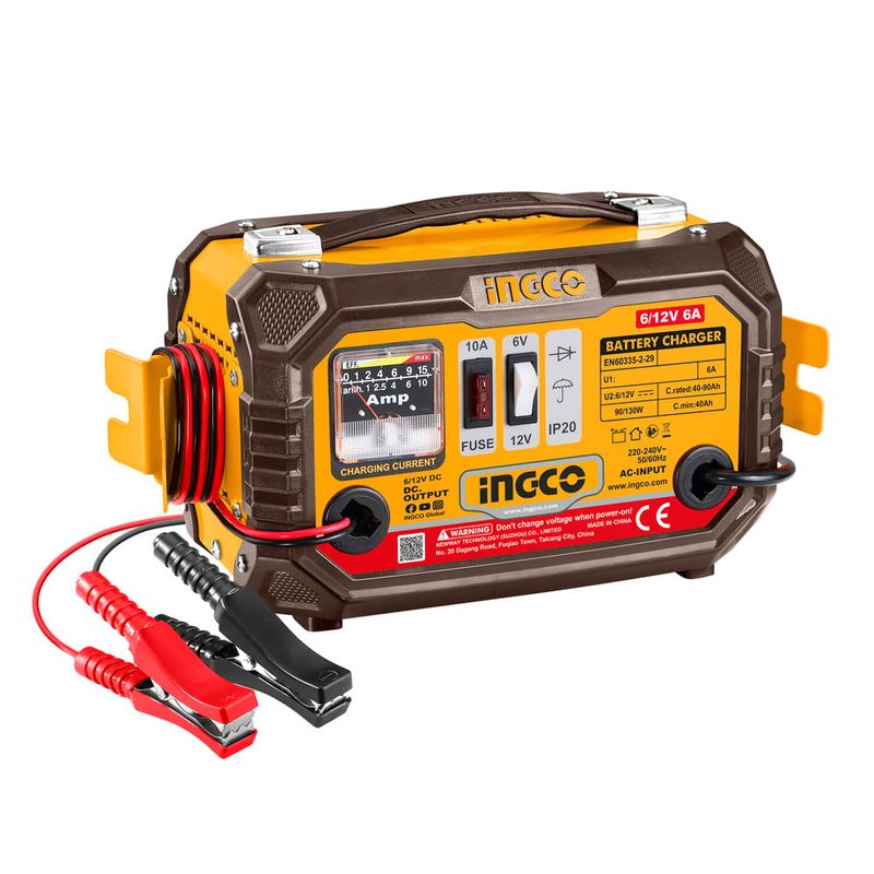 INGCO - Cargador De Bateria 6/12V Ingco Ing-Cb1501