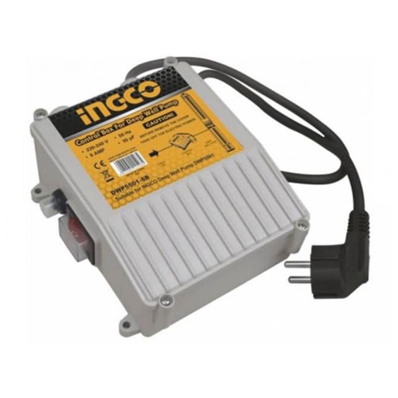 INGCO - Caja De Control Industrial Para Bomba De Agua 8A Ingco Dwp5501-Sb