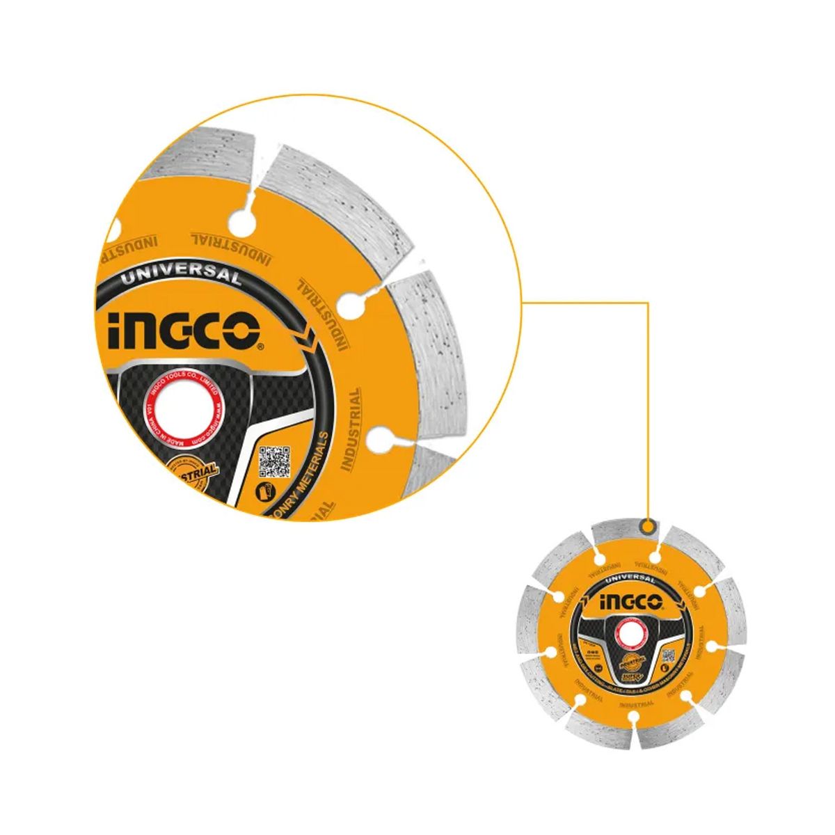 INGCO - Disco Diamantado Industrial Segmentado 180X22Mm 7" Ingco