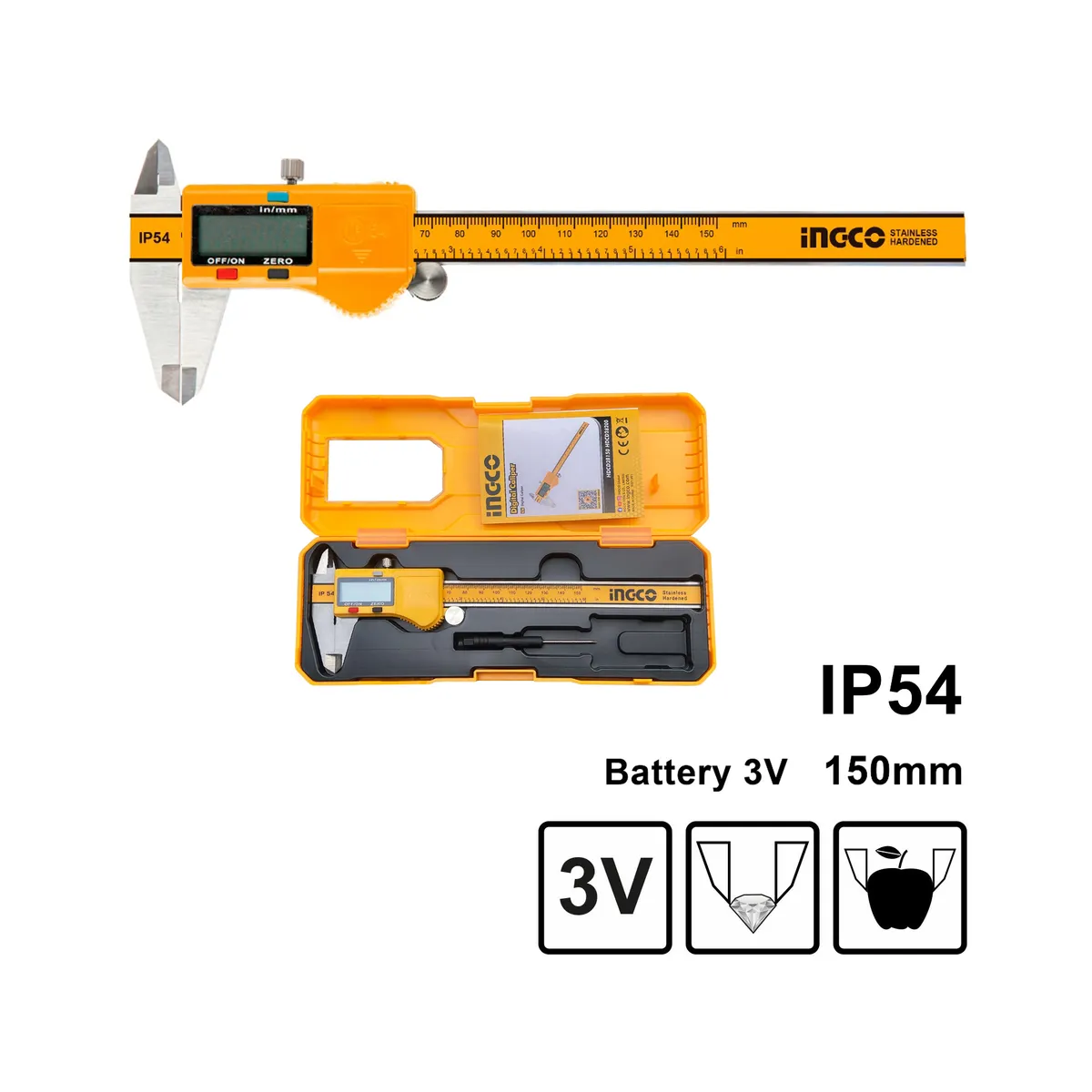 INGCO - Pie De Metro Digital Ip54 150Mm Ingco Hdcd28150