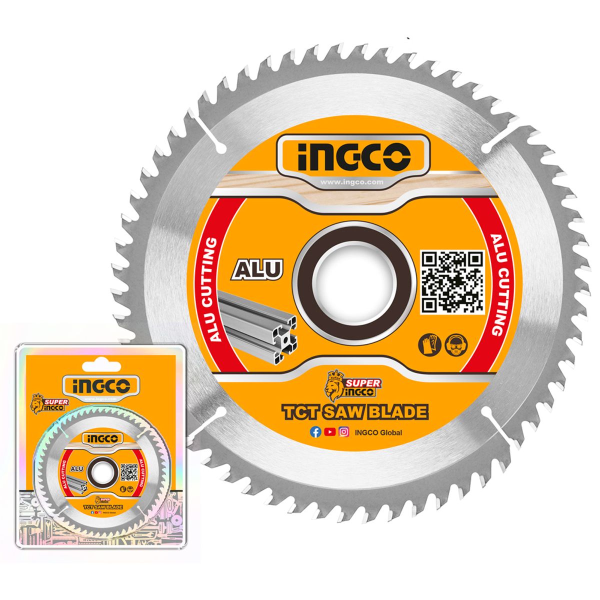 INGCO - Disco De Sierra Circular Industrial Aluminio 60T 210Mm 8 1/4" Ingco Tsb321023