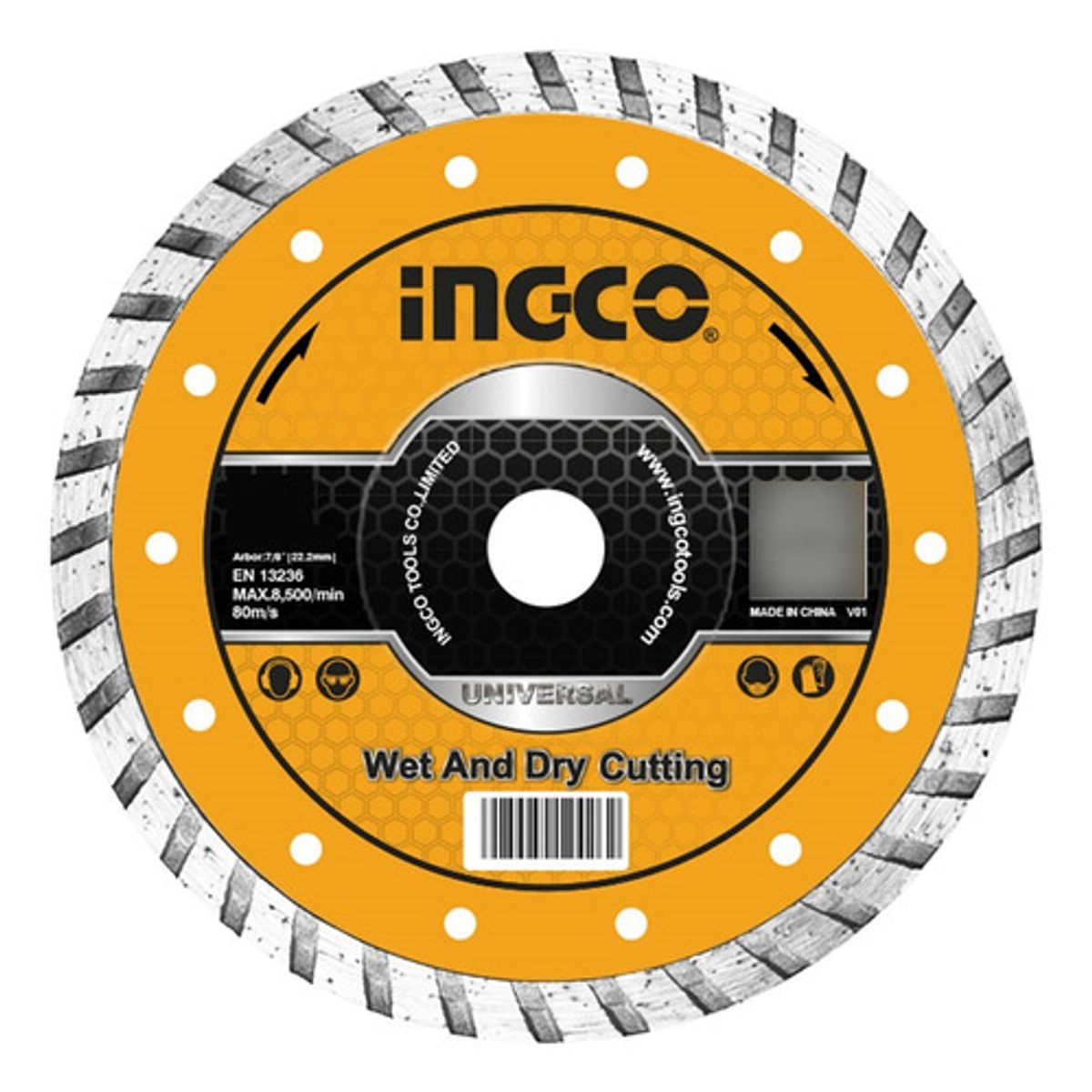 INGCO - Disco Diamantado Turbo Ultrafino 115X0,8X22Mm 4 1/2" Ingco