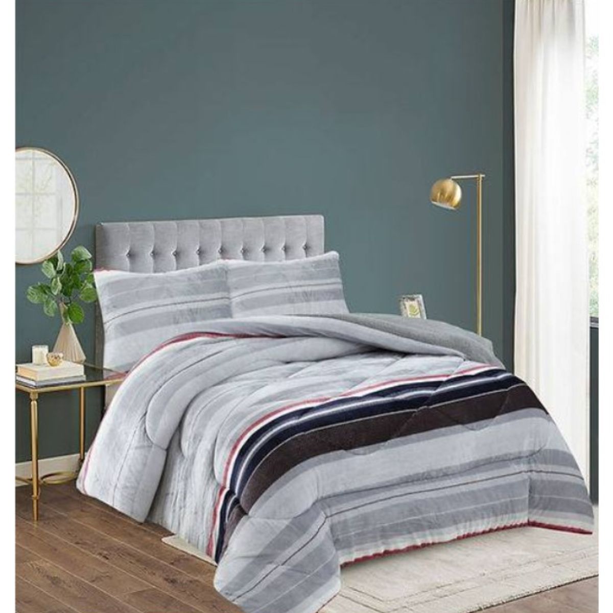 COMPRAPO - Cobertor Chiporro Juvenil Gris Urbano 1,5 Plazas + 1 Funda GS