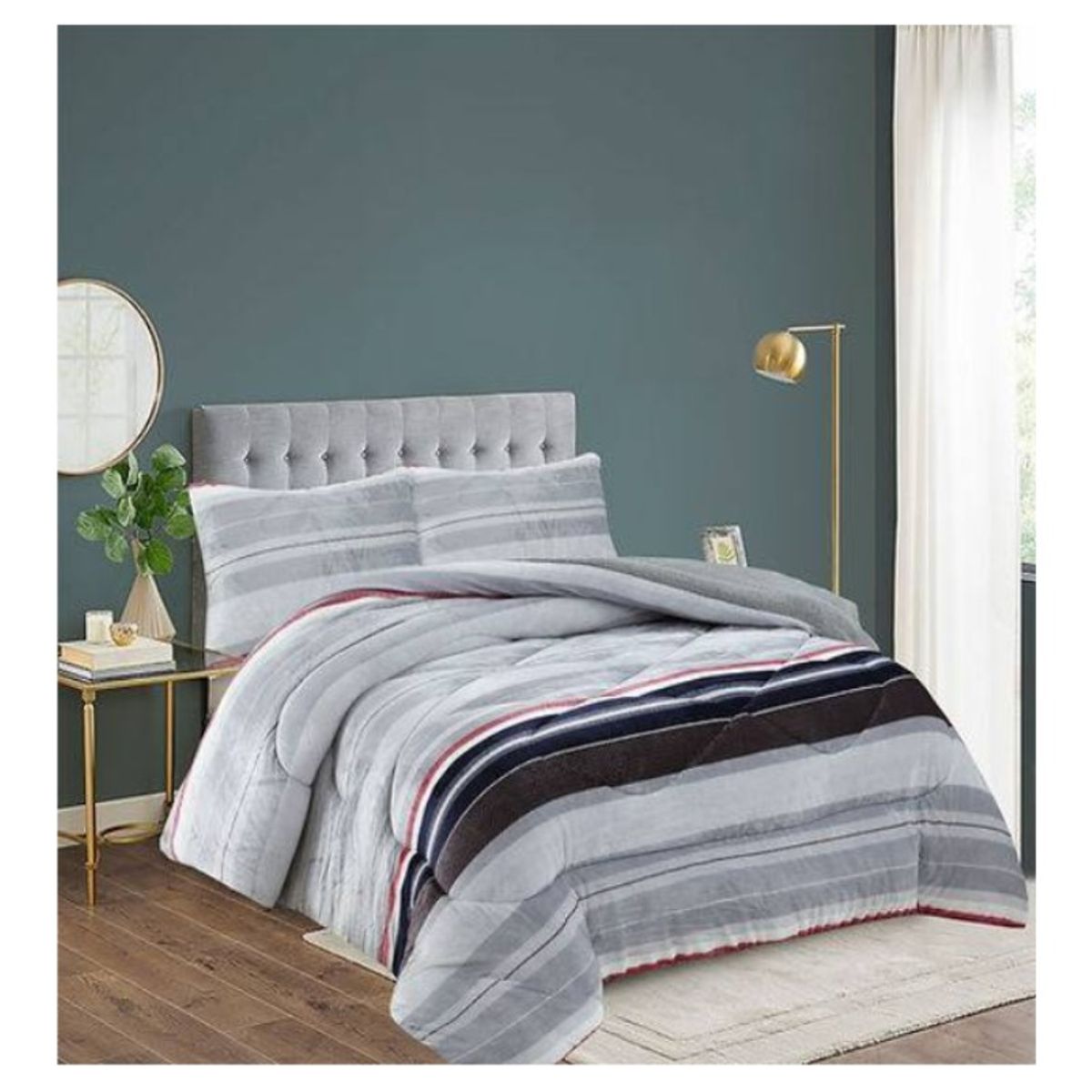 COMPRAPO - Cobertor Chiporro Juvenil Gris Urbano 1,5 Plazas + 1 Funda GS