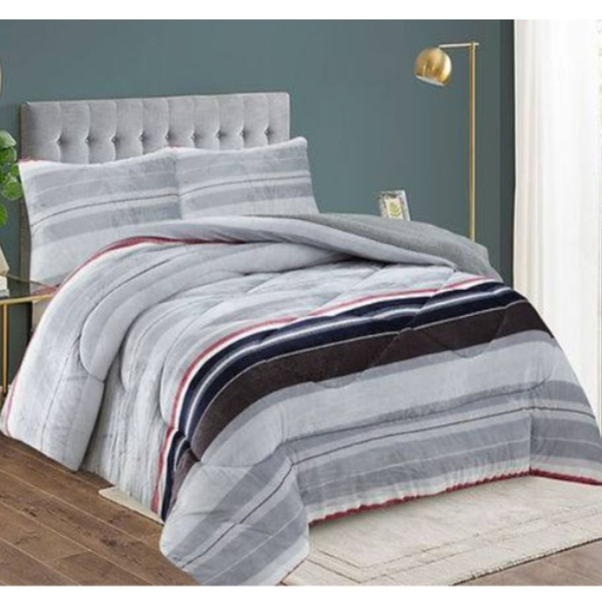 COMPRAPO - Cobertor Chiporro Juvenil Gris Urbano 1,5 Plazas + 1 Funda GS