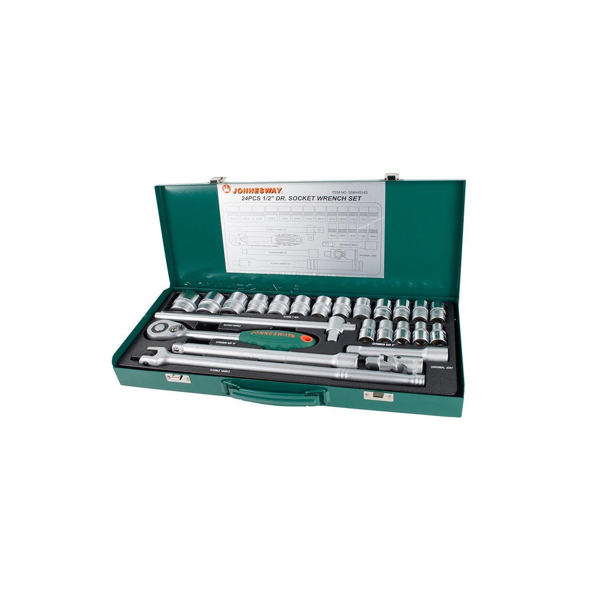 JONNESWAY - Juego De Dados 12u 24 Piezas S04h4524s