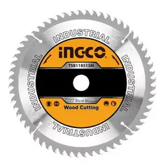 INGCO - Disco De Sierra Circular Industrial Madera 60T 185Mm 7 1/4