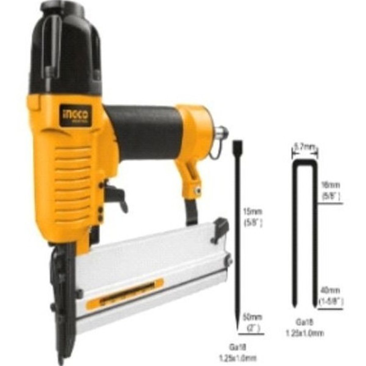 INGCO - Clavadora/Engrapadora Neumatica 2 En 1 Ingco Acn50401