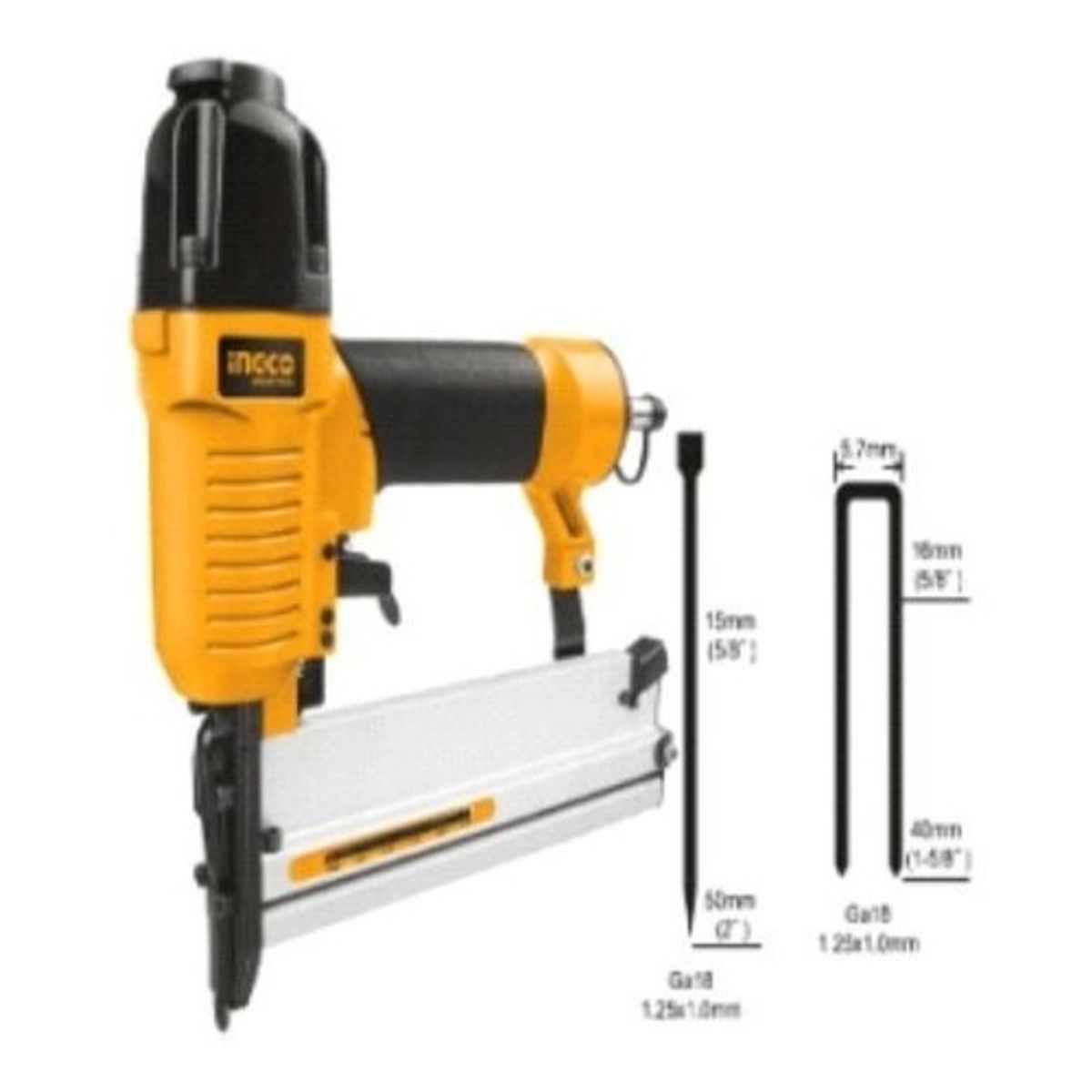 INGCO - Clavadora/Engrapadora Neumatica 2 En 1 Ingco Acn50401
