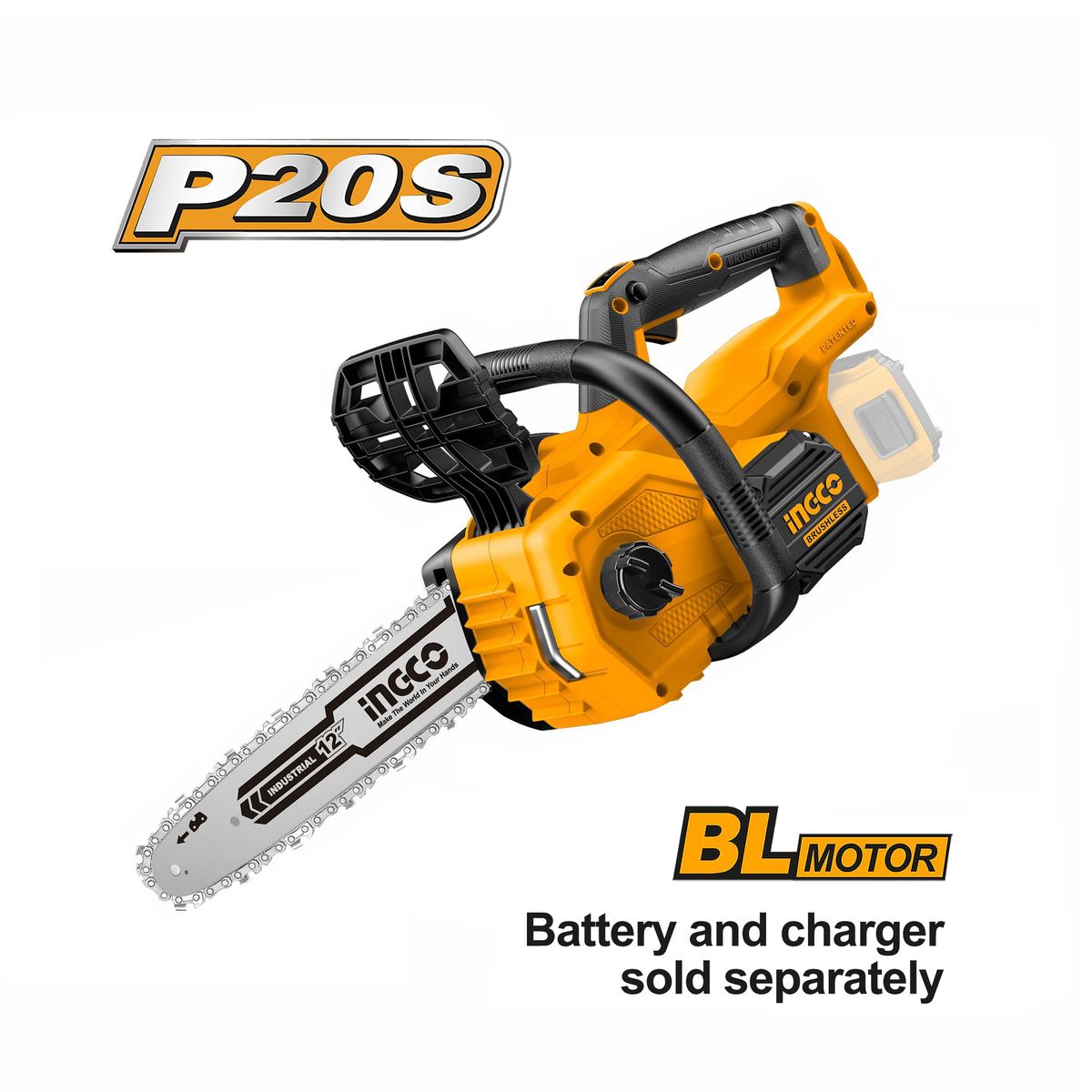 INGCO - Motosierra Bl Inalambrica Industrial 20V/12" Ingco