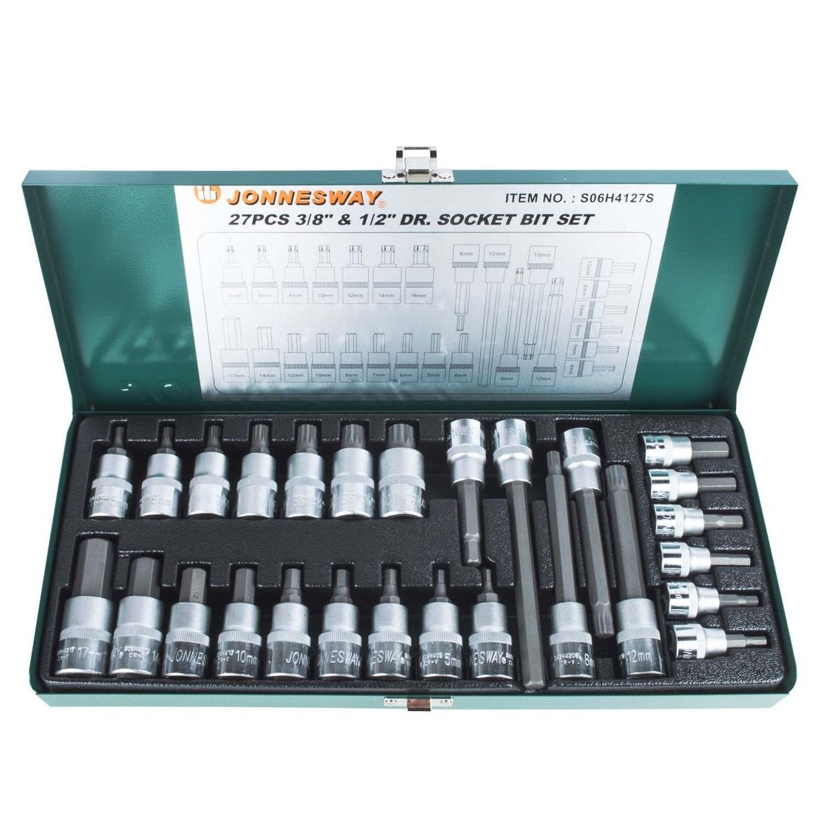 JONNESWAY - Juego De Dados Puntas Hex Imbus 27 Pzas