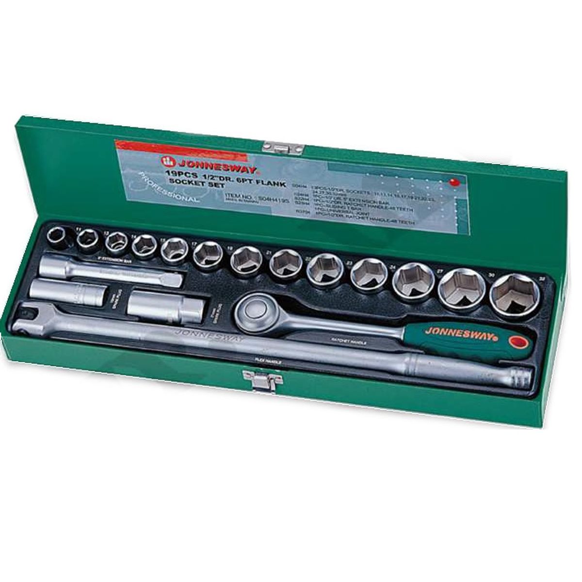 JONNESWAY - Juego De Dados 12 19 Piezas S04h419s