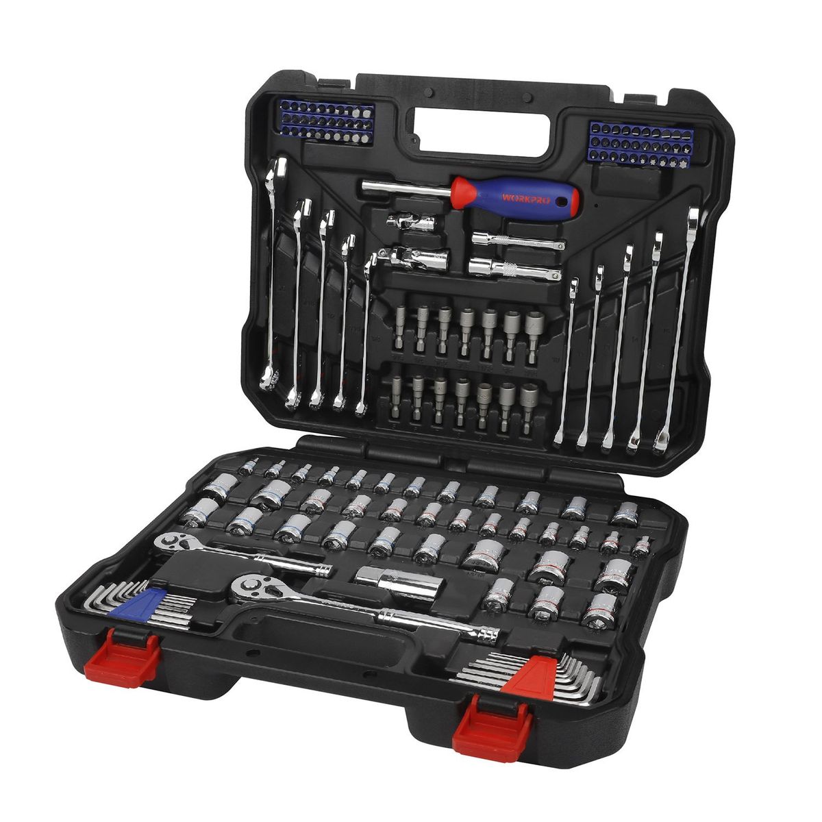 WORKPRO - Juego Dados Combinados 14 38 145 Piezas