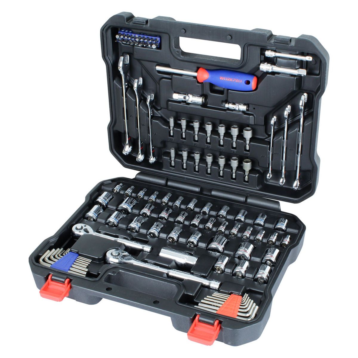 WORKPRO - Juego Dados Combinados 14 38 101 Piezas