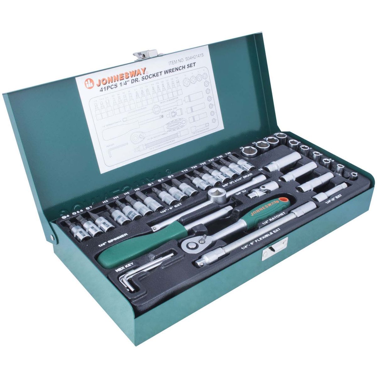 JONNESWAY - Juego De Dados 14 41 Piezas S04h2141s