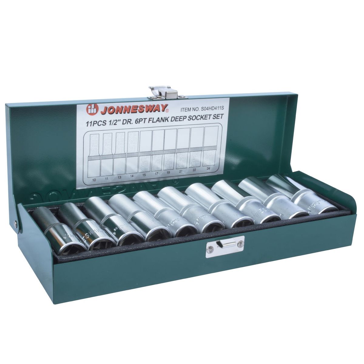 JONNESWAY - Caja De Dados Largos 12 10 Piezas S04hd411s