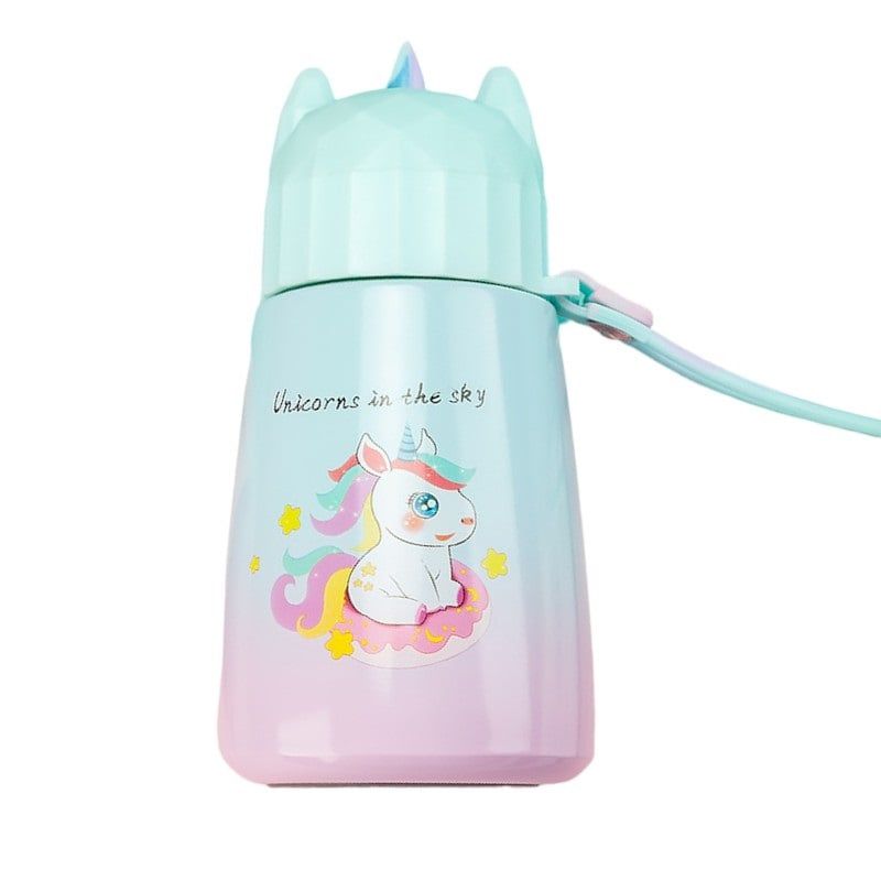 GENERICO - Termo De Acero Inoxidable Diseño Unicornio 320ml Verde