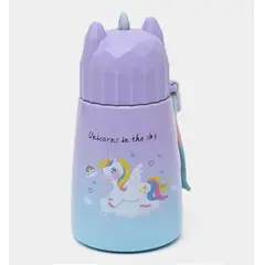 GENERICO - Termo De Acero Inoxidable Diseño Unicornio 320ml Lila
