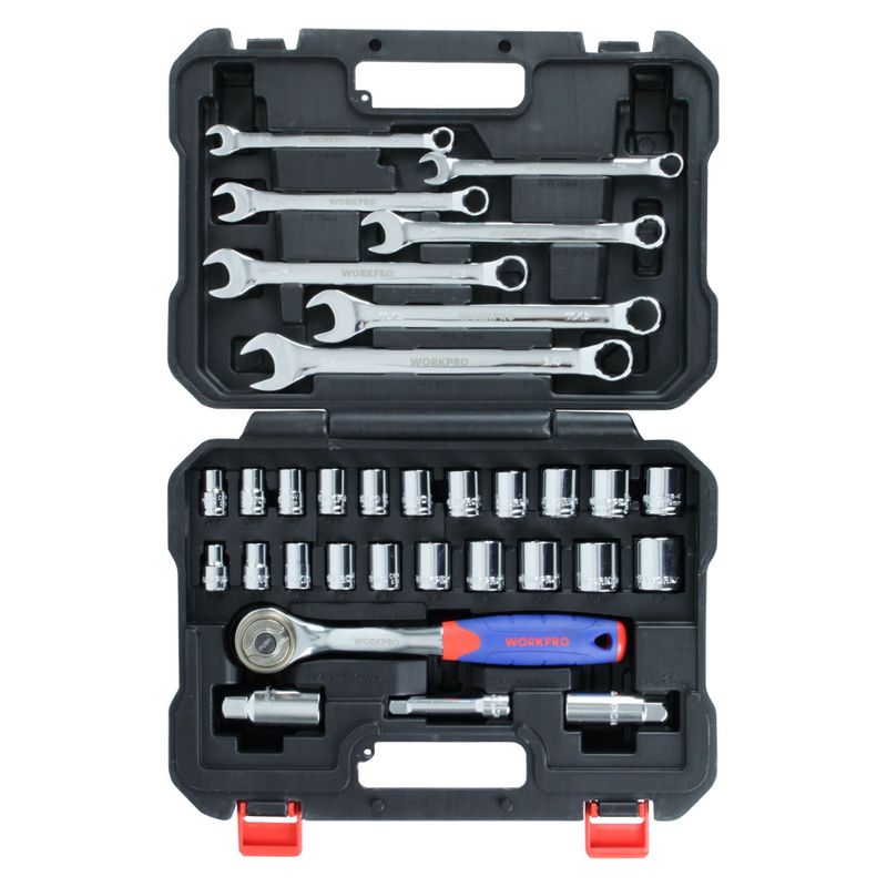 WORKPRO - Juego De Llaves Y Dados 38 32 Piezas