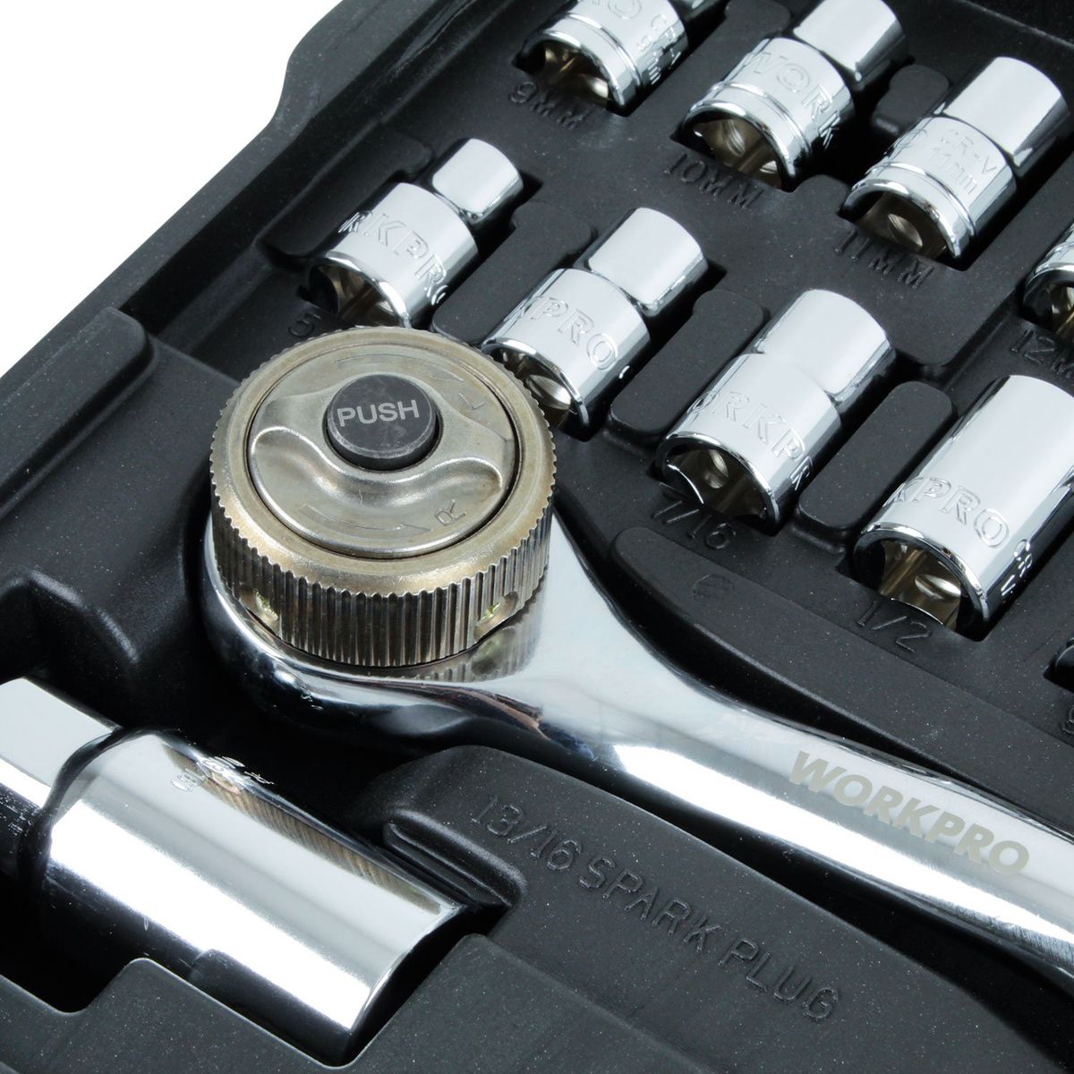 WORKPRO - Juego De Llaves Y Dados 38 32 Piezas