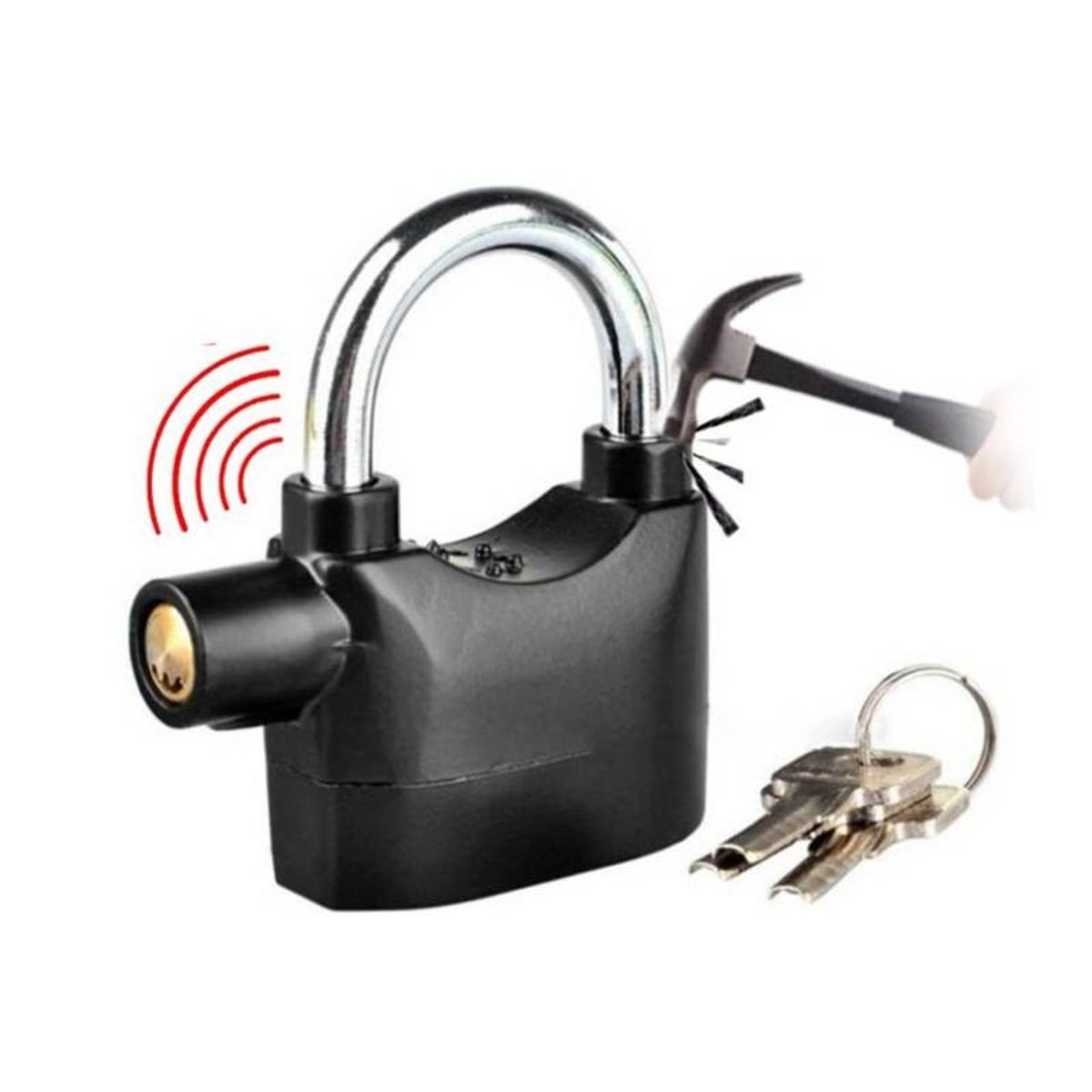 MOVI - Candado Antirrobo con Alarma- Seguridad para tu Hogar y Auto