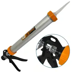 GENERICO - Pistola Calafatera Para Pate Silicona 15 Pulgadas 600 Ml Jaque