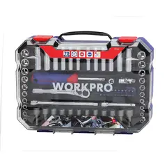WORKPRO - Juego Set De Dados Con Llave Chicharra 14 70 Piezas