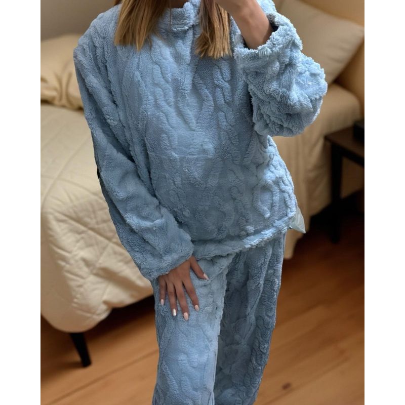 DIANA - PIJAMA DE MUJER ELEGANTE CELESTE