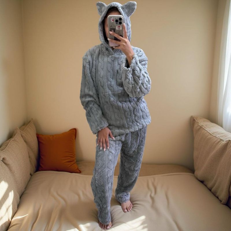 DIANA - PIJAMA DE MUJER ELEGANTE GRIS