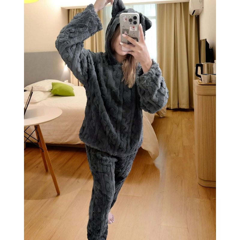 DIANA - PIJAMA DE MUJER ELEGANTE GRIS