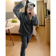 DIANA - PIJAMA DE MUJER ELEGANTE GRIS