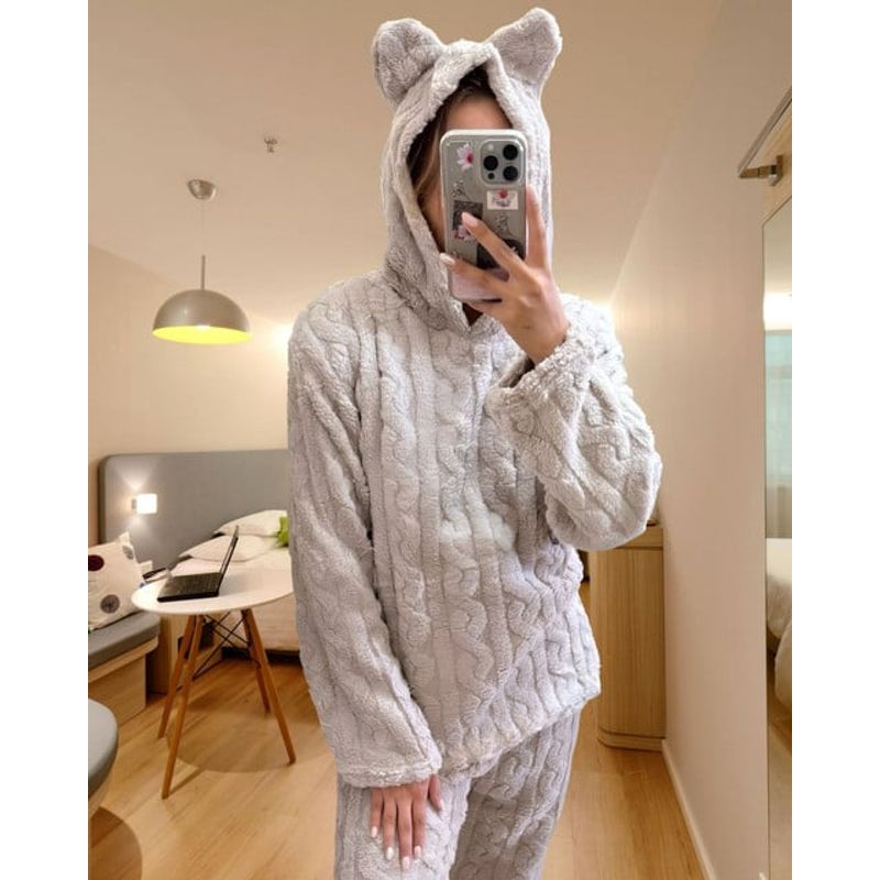 DIANA - PIJAMA DE MUJER ELEGANTE GRIS