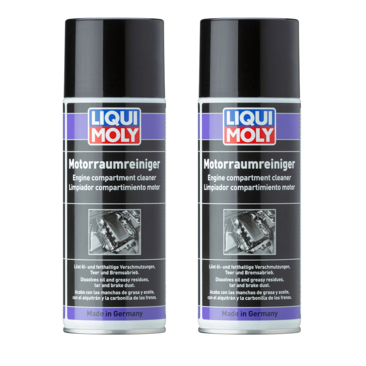 LIQUI MOLY - Spray Limpiador Motor Motorraumreiniger Liquimoly 400ml X2