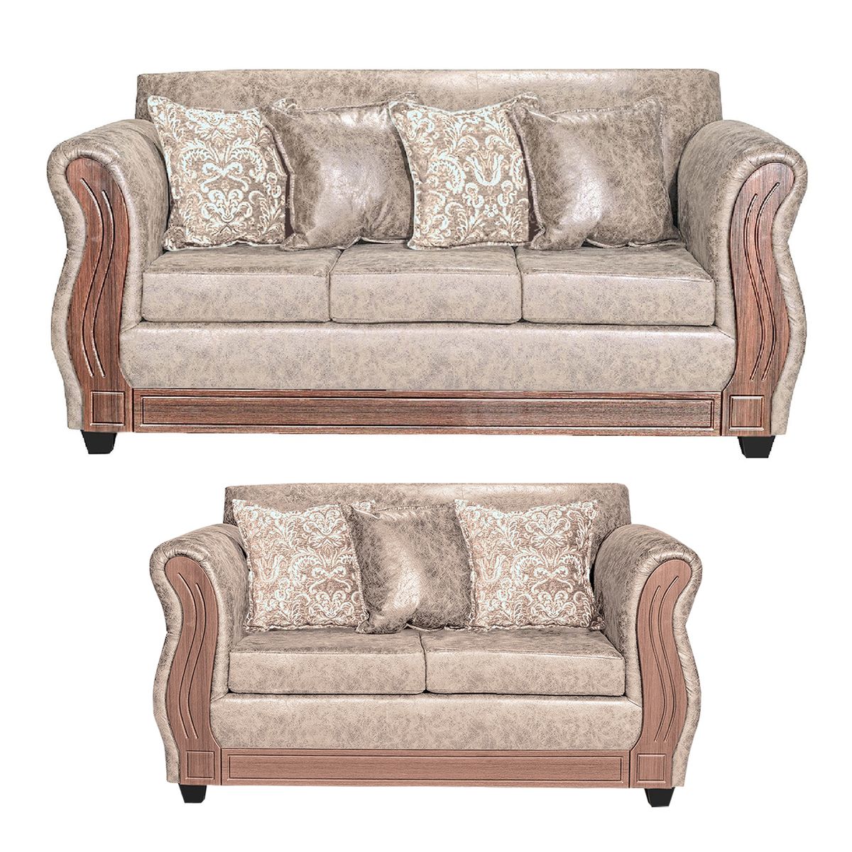 ADONIS LEUDH - Living 3+2 Caburgua Envejecido Beige x.