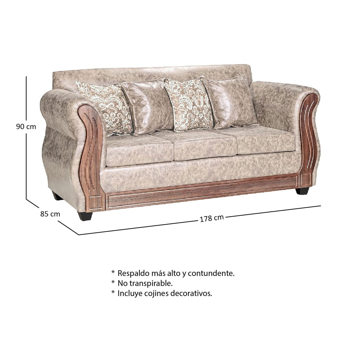 ADONIS LEUDH - Living 3+2 Caburgua Envejecido Beige x.