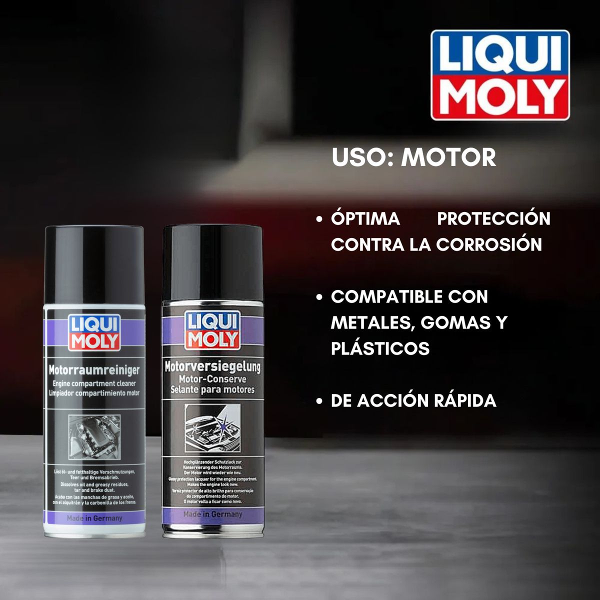 LIQUI MOLY - Pack Spray Limpiador + Protector Brilla Liqui Moly 400ml